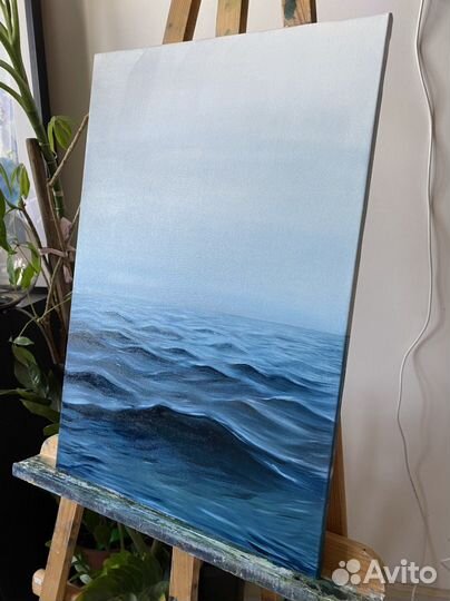 Картина маслом волны