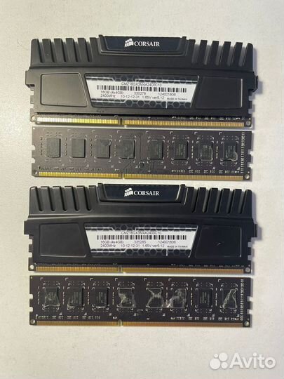 Комплект памяти Corsair 16 гб (4GBx4) DDR3 2400Mhz