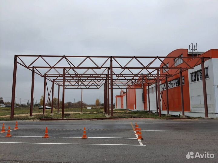 Металлический каркас здания24,0х24,0м, h-7,380м