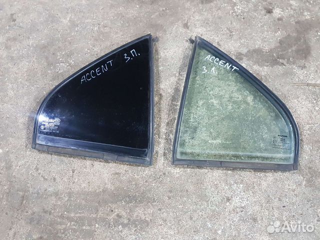 Стекло заднее правое форточка hyndai accent
