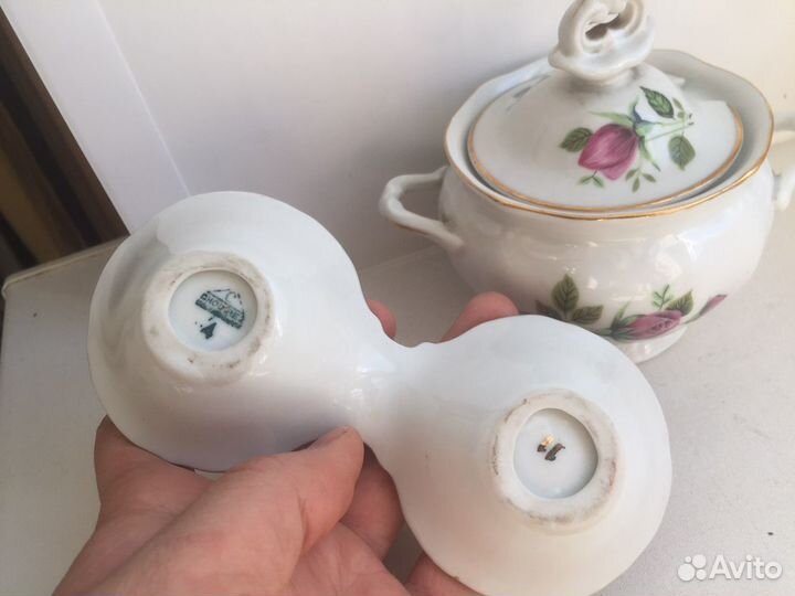 Винтажная сахарница Польша красивая