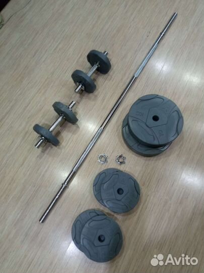 Штанга гриф блины гантели комплектом