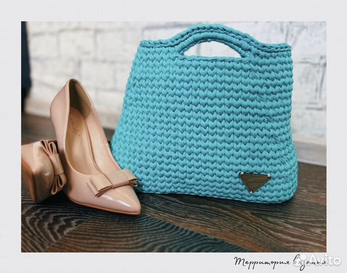 Трикотажная сумка ручной работы