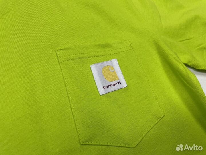 Футболка Carhartt pocket салатовая