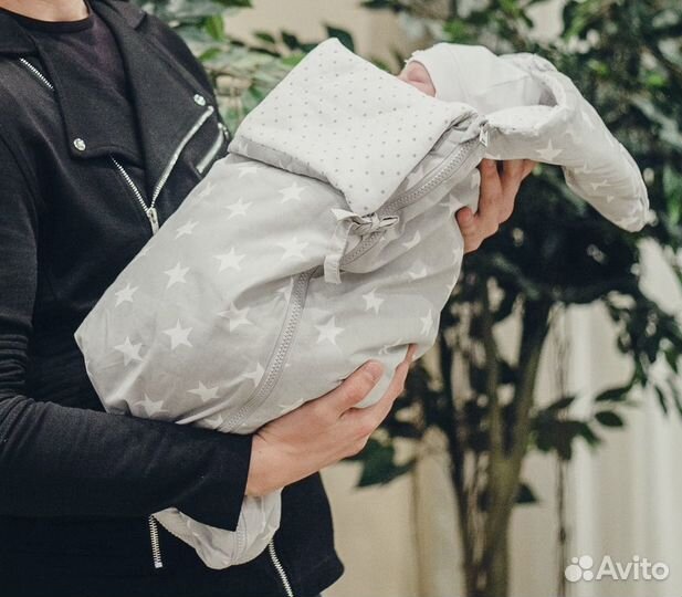 Конверт на выписку, в коляску б/у