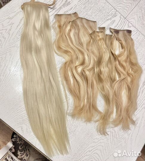 Волосы на заколках