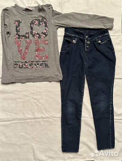 Вещи для девочки пакетом 128 134