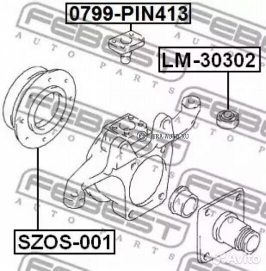 Febest 0799-PIN413 Палец кулака поворотного