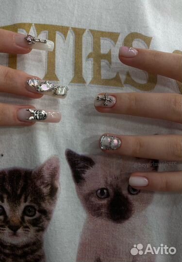 Креативный маникюр, наращивание