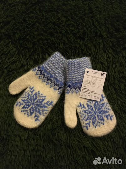 Новые зимние детские варежки,на 3-5 лет