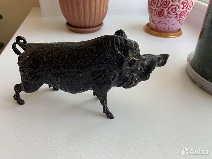 Статуэтка бронза кабан