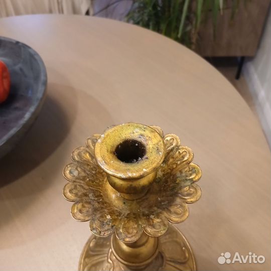 Подсвечник латунь