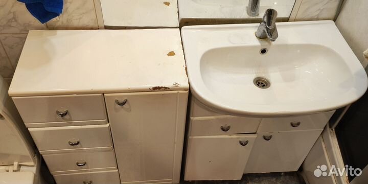 Тумба для ванной с раковиной+комод бу
