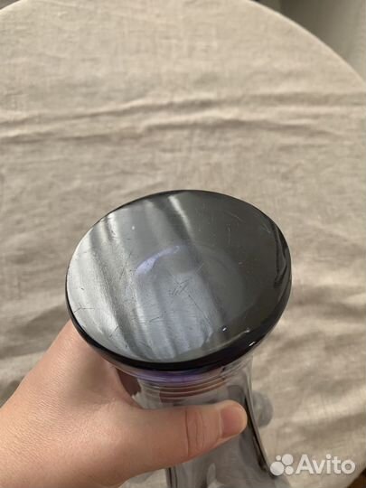 Ваза цветное стекло винтаж Чехословакия