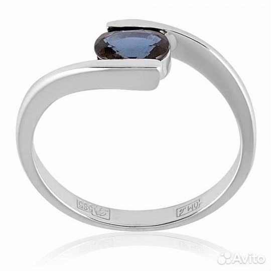 Золотое кольцо с натуральным сапфиром