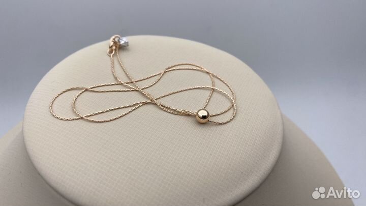 Золотая цепочка с шариком 45