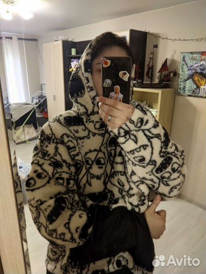 Толстовка барашек оверсайз флис