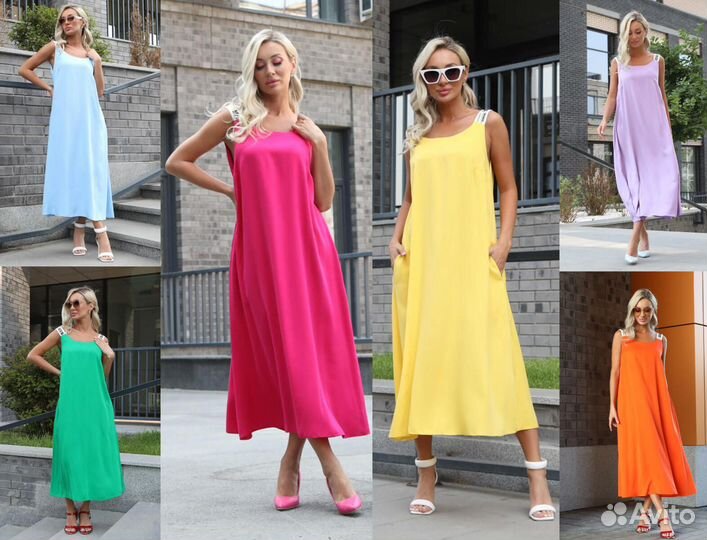 Сарафан с резинкой по спинке Сирень