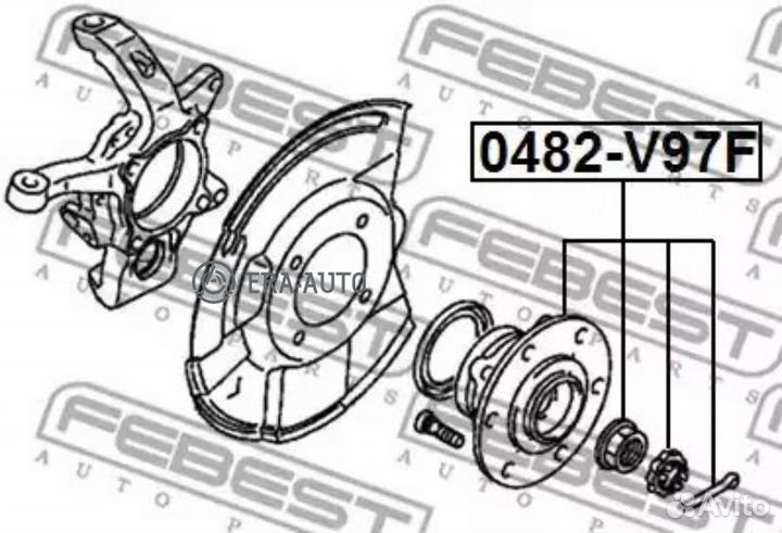 Febest 0482-V97F Ступица 0482-V97F