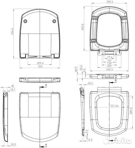 Крышка-сиденье для унитаза Cersanit Carina