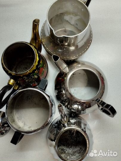 Заварочный чайник Кольчугино мельхиор. СССР