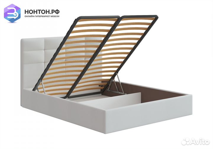 Кровать Диана кожзам белый