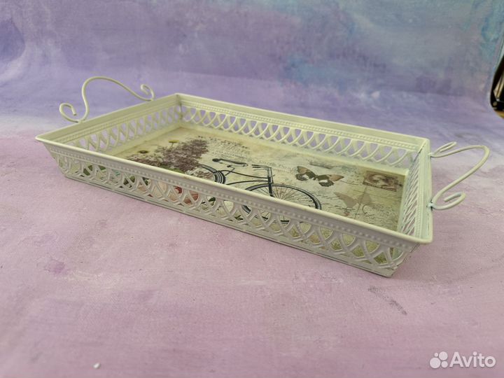 Поднос винтажный металлический