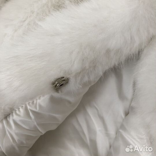 Шуба белая с капюшоном люкс XS S M L новая