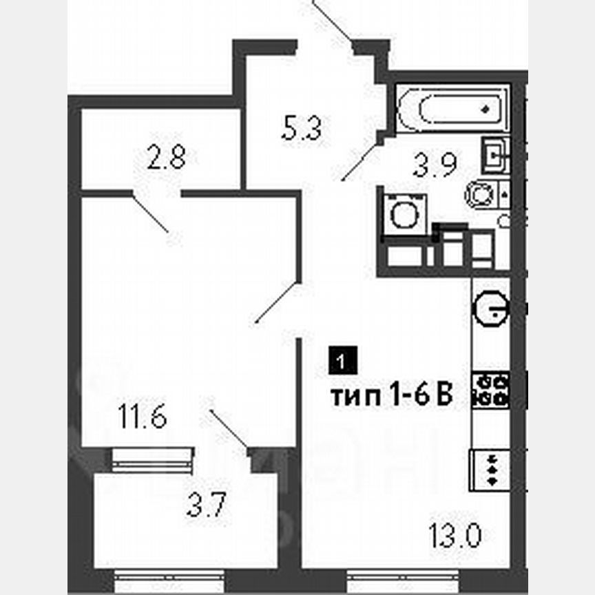 1-к. квартира, 40,3 м², 10/23 эт.