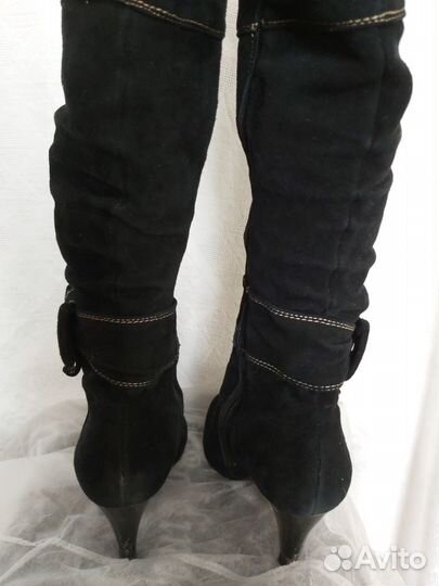 Сапоги демисезонные (натуральная замша)