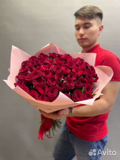 Роза букеты 51 розы. Доставка цветов