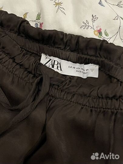 Атласные брюки zara