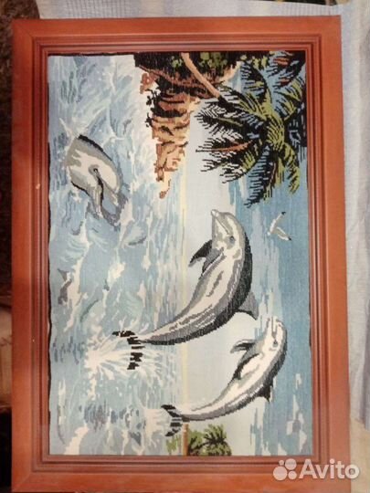 Картина с дельфинами