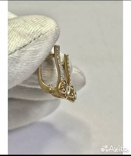 Серьги детские с фианитами