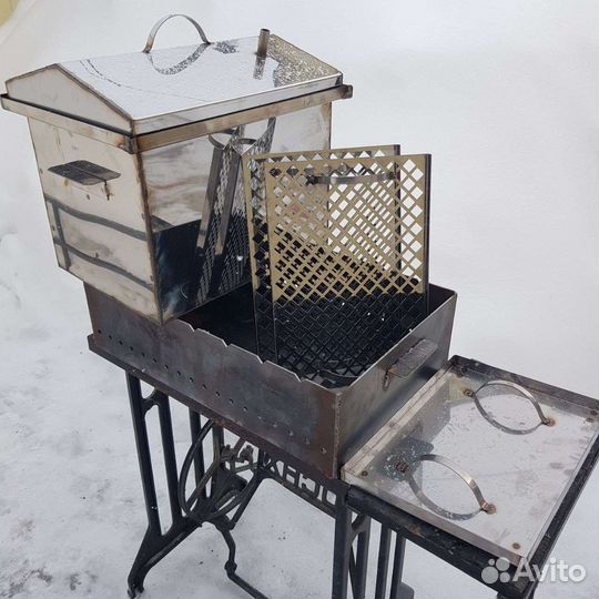 Коптильня горячего копчения из нержавейки
