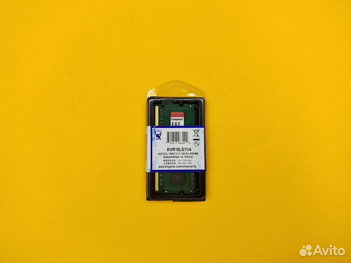 KingSton DDR3 L 1600 MHz 4 GB sodimm для ноутбука