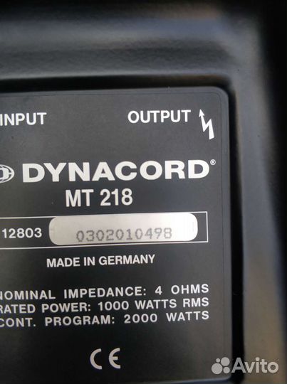 Dynacord MT218, EV разные модели ас и чехлов