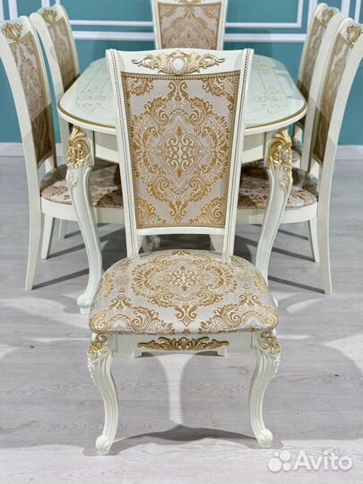 Стол и стулья /набор/ роза/голд