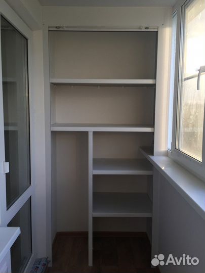 Шкаф с рольставнями на балкон на заказ с гарантией