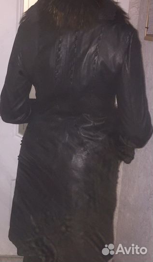 Пальто кожанное женское 50 размер
