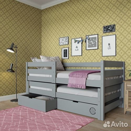 Кроватка матрешка из натурального дерева для малыш