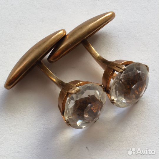 Запонки серебро хрусталь СССР. 2