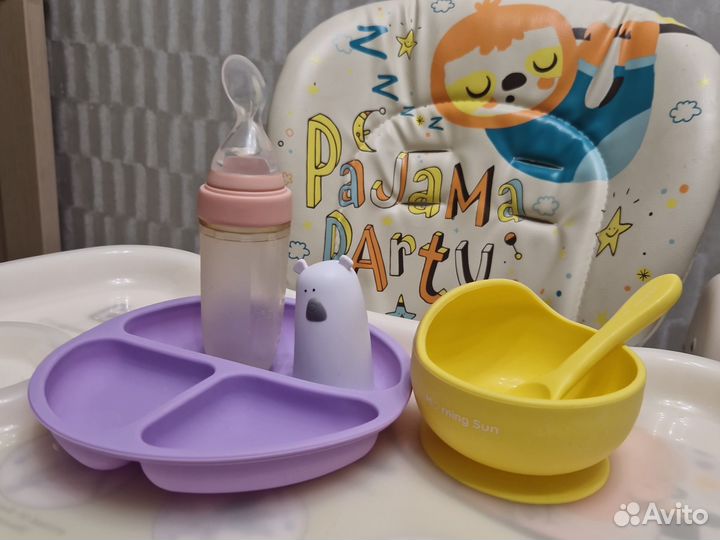 Набор детской силиконовой посуды