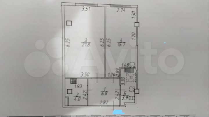 1-к. квартира, 52,2 м², 4/14 эт.