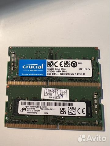 Оперативная память ddr4 2х8gb sodimm для ноутбука