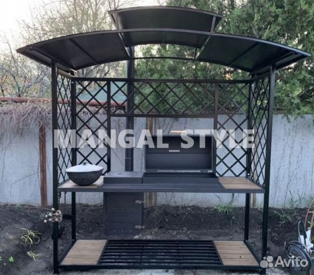 Мангал с крышей