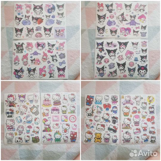 Наклейки с Куроми и хэллоу Кити