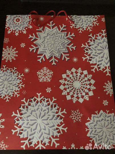 Пакеты новогодние подарочные (набор из 6 штук)