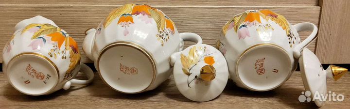 Сахарница, чайник, молочник вербилки