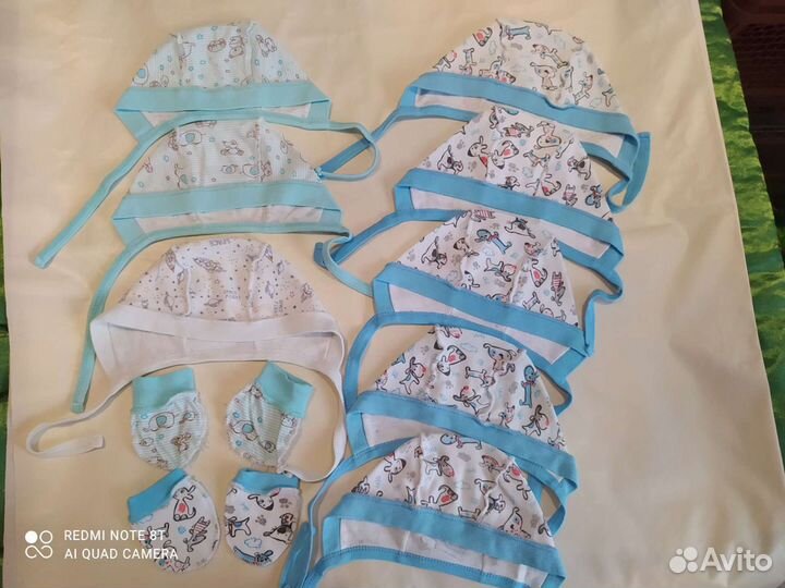 Чепчик для новорожденного (для двойни)